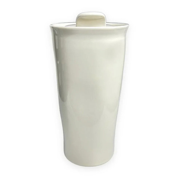 Rae Dunn MINE Tall Ceramic Travel Mug with  Lid - Picture 3 of 7